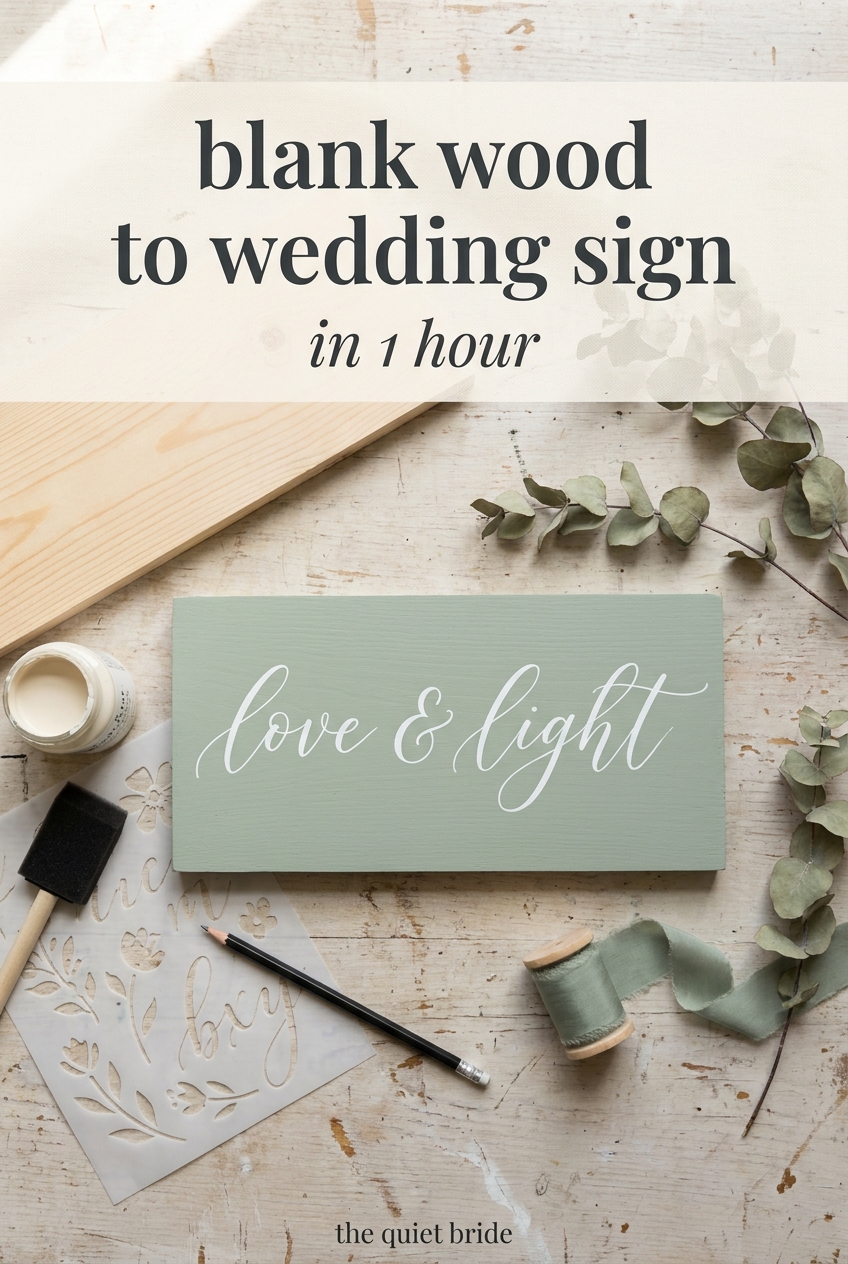 Neo Deco DIY wedding welcome sign